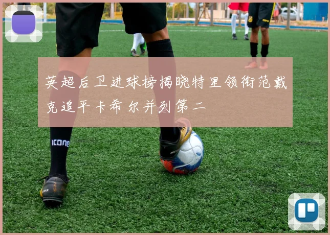 英超后卫进球榜揭晓特里领衔范戴克追平卡希尔并列第二